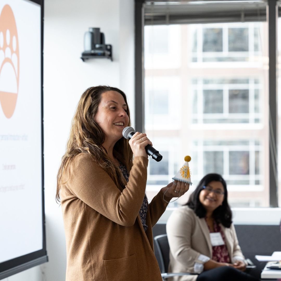 Women speaking as part of the Women's Leadership Program